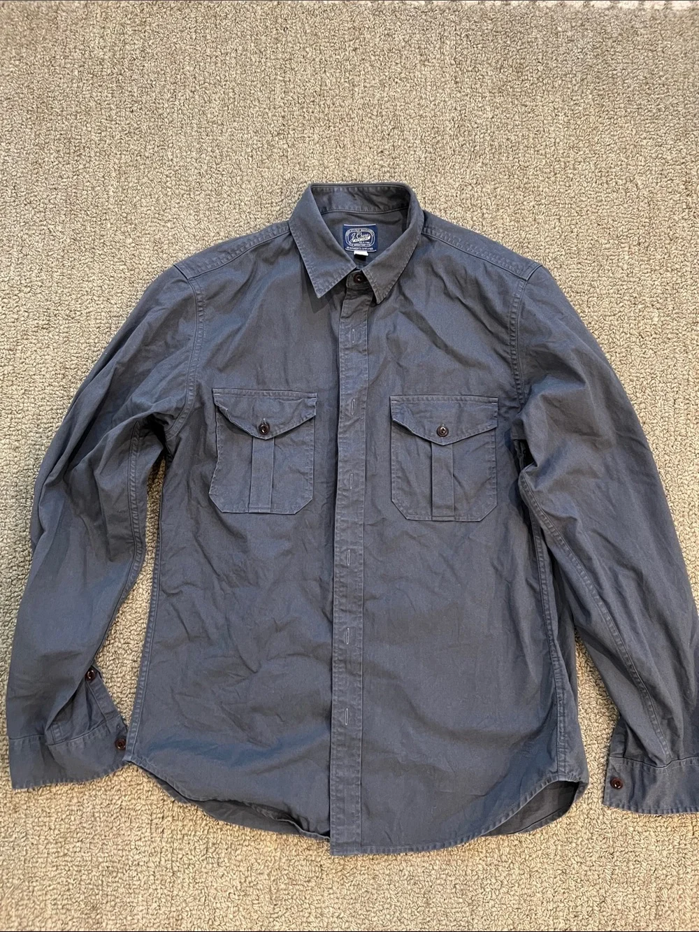 J. Crew Men's Slate Grey Button-Down Utility Shirt